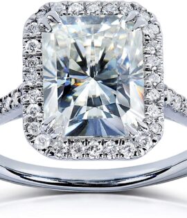 Kobelli Forever One Radiant-cut Moissanite Engagement Ring