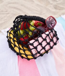 Black Net Beach Handmade Bag