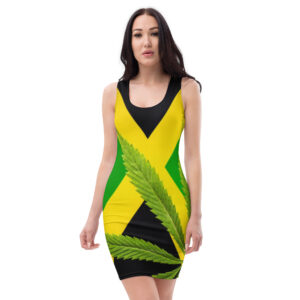 Fifth Degree® Jamaican Rasta Dress Leaf Print